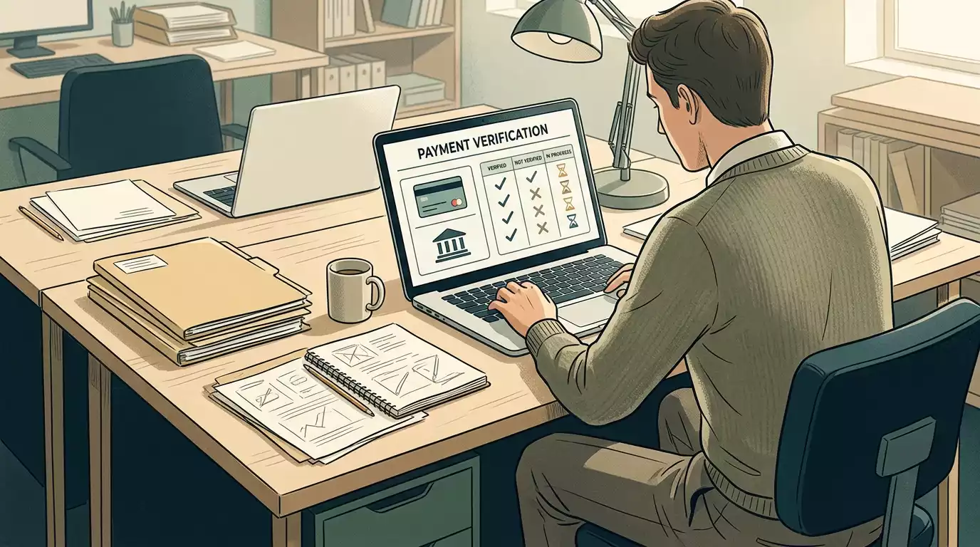 Editorial illustration of a UK cashier verification table